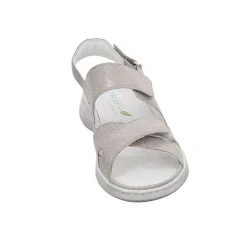 WALDLÄUFER Damen Sandalen Tore Sandale Fußbett Bequem Freizeit Glattleder Gemustert Klassische Sandaletten - Stein -CELENA-Shop 29822104 03