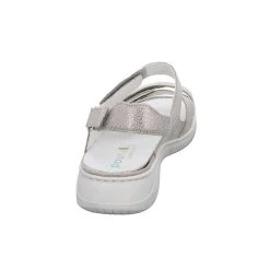 WALDLÄUFER Damen Sandalen Tore Sandale Fußbett Bequem Freizeit Glattleder Gemustert Klassische Sandaletten - Stein -CELENA-Shop 29822104 04