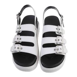 Ital-Design Plateausandaletten Knöchelriemen, Flach, Riemen -CELENA-Shop 29893392 03