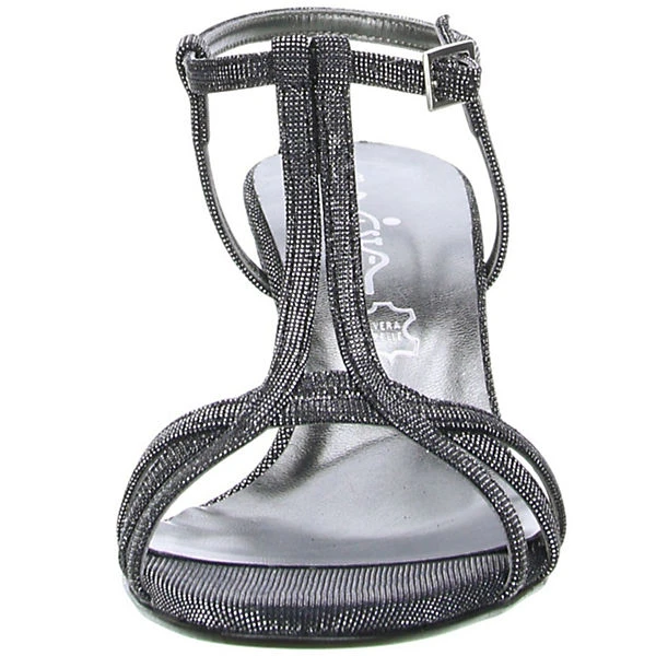 Vista Damen Glitzer Sandaletten Schwarz/silber - Schwarz 6 Vista Damen Glitzer Sandaletten Schwarz/silber - Schwarz – Bild 4